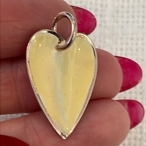 Sterling silver vintage enamel leaf pendant brooch pin 925 - Picture 1 of 6